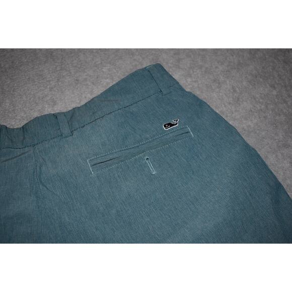 Vineyard Vines Golf Shorts Mens Size 32 Performance Flat Polyester Spandex Blue - Picture 7 of 8
